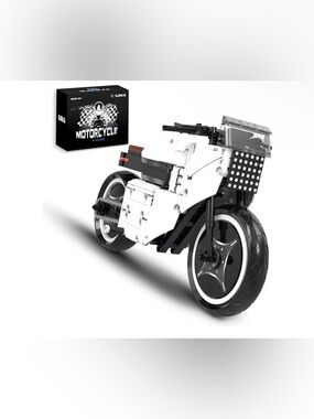 MJDDJA 1:8 Futuristic Motorcycle Building Set for Adults, Kickstand for Display